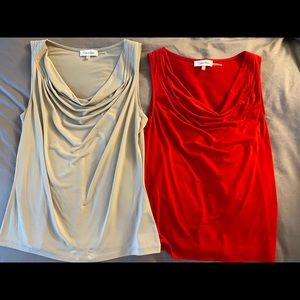 2 Calvin Klein drape tops 👚